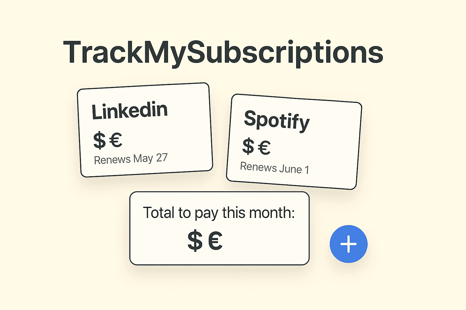 TrackMySubs - Subscription Manager